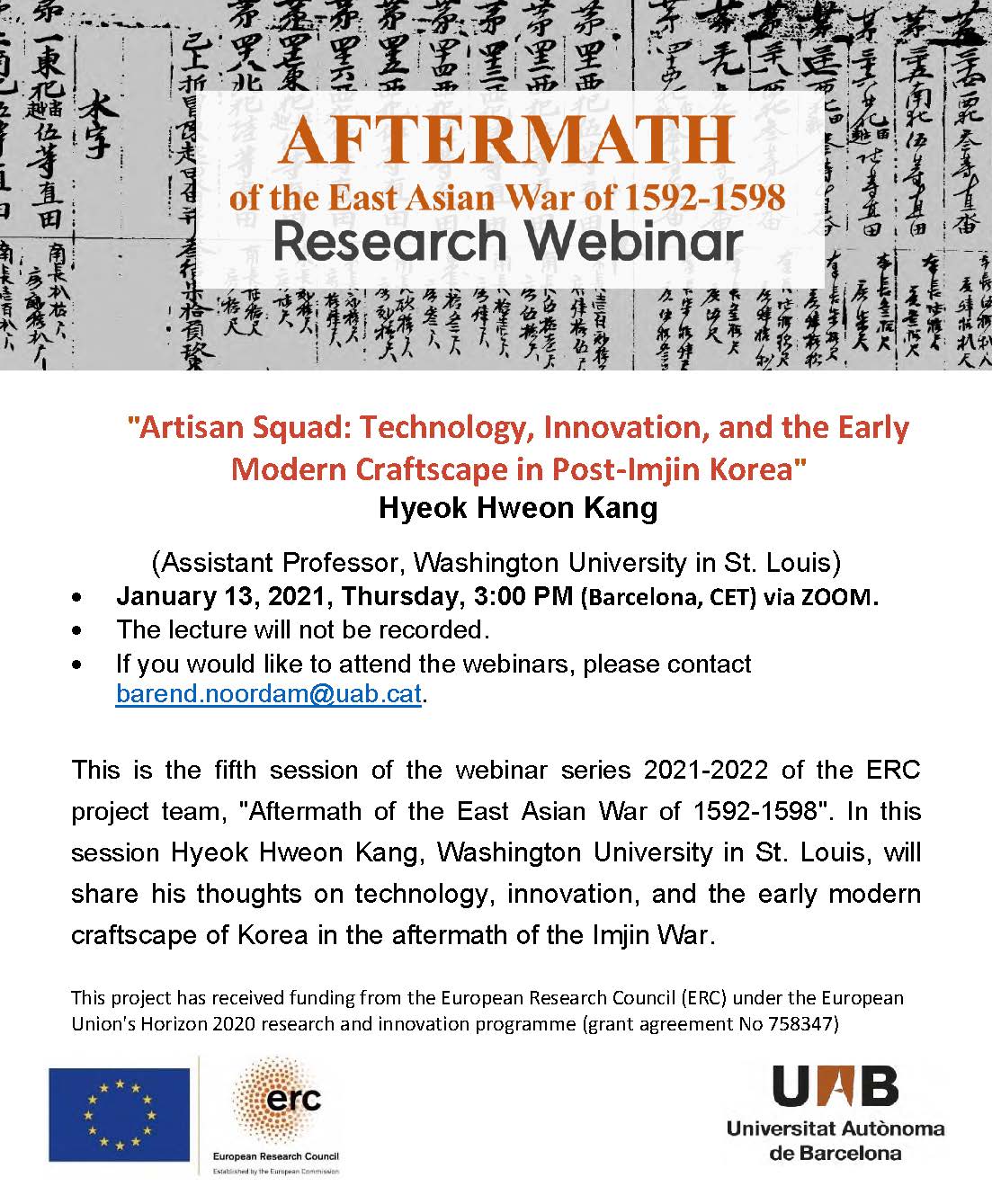 Artisan Squad: Technology, Innovation, and the Early Modern Craftscape in Post-Imjin Korea